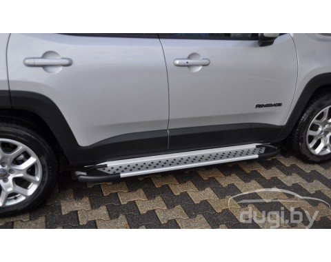 Пороги алюминиевые "Artemis" для Renegade (2014-...).